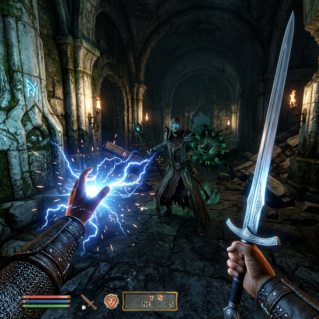 Oblivion Remastered Gameplay Screen